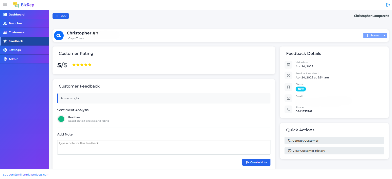 BizRep Dashboard